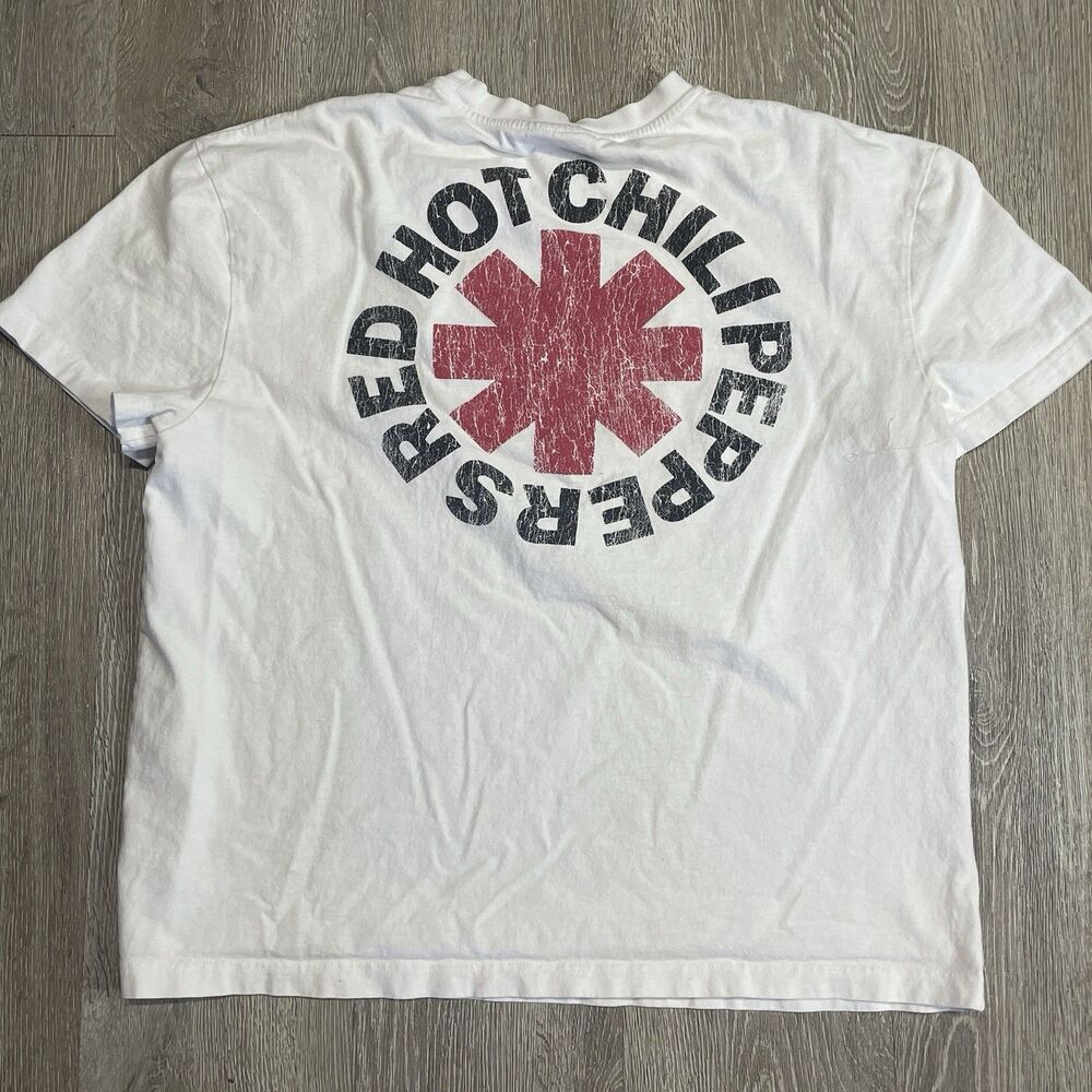 Red Hot Chili Peppers Rock n Roll Licensed Premium T-Shirt White XL Cropped - Picture 2 of 5